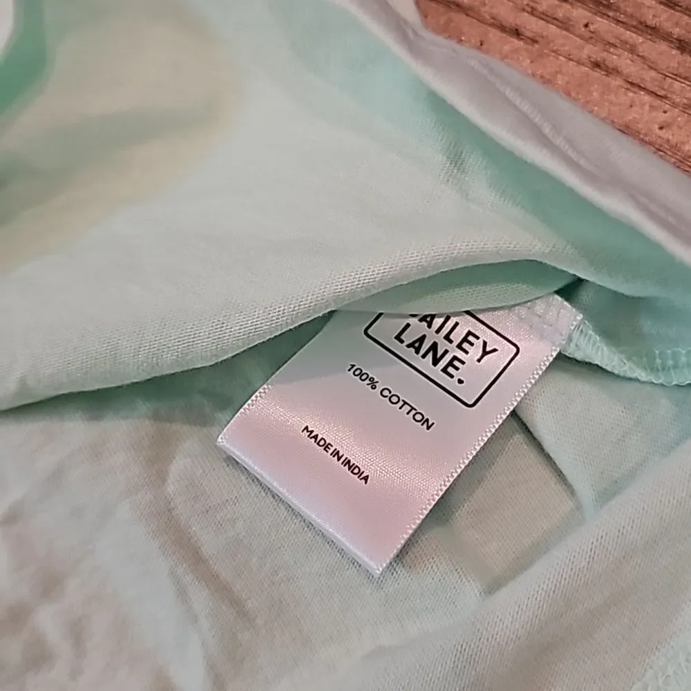 Mermaid cotton shirt size L 12-14 NWT sea green color